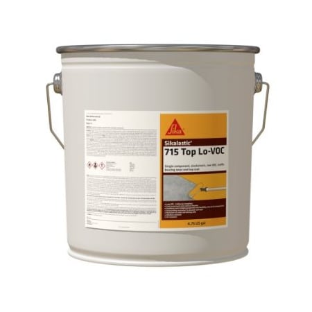 Sika Sikalastic 715 Top Lo-VOC Wear and Top Coat Charcoal 4.75 Gallon 490171